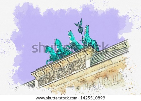 Similar – Brandenburg Gate Art