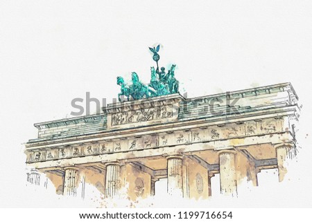 Similar – Brandenburg Gate Art