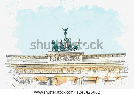 Similar – Brandenburg Gate Art