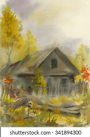 Watercolor Sketch: Old House
