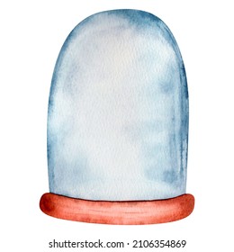 Watercolor Snow Globe Christmas Illustration