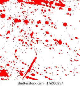 Watercolor Splashes Blood On White Isolated Stock Illustration ...