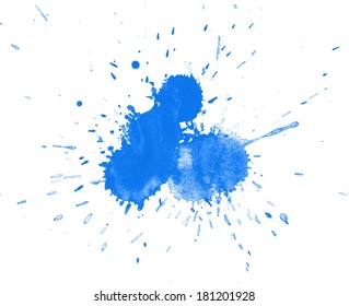 Watercolor Splashes On White Watercolor Background Stock Illustration ...