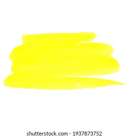 Yellow paint brush abstract