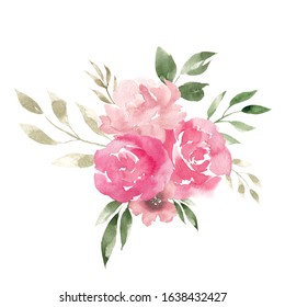 Watercolor Bouquet Flowers Stock Illustration 551077990 | Shutterstock