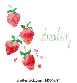 Watercolor Strawberry