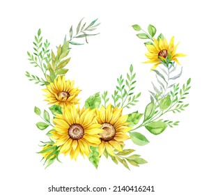 3,709 Sunflower Border Watercolor Images, Stock Photos & Vectors 