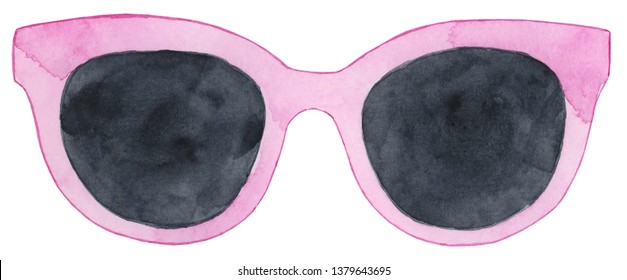 Watercolor Sunglasses Illustration