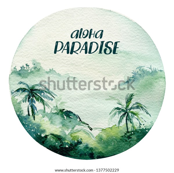 Watercolor surf beach, adventure bike and\
motorollier, fun holiday activity, tropical travel illustration.\
Island summer, retro car and\
surfboard.