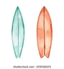 surfboard watercolor