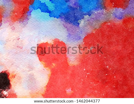 Watercolor texture background, abstract painting paint splashes pattern, design template for flyer, banner, cards and invitation