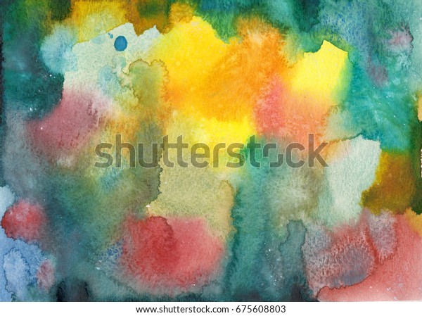 Watercolor Texture Background Hand Painted On Stock Illustration