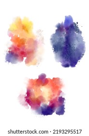 Watercolor Texture Transparent Design Elements