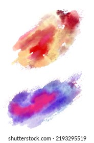 Watercolor Texture Transparent Design Elements