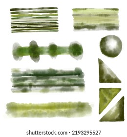 Watercolor Texture Transparent Design Elements