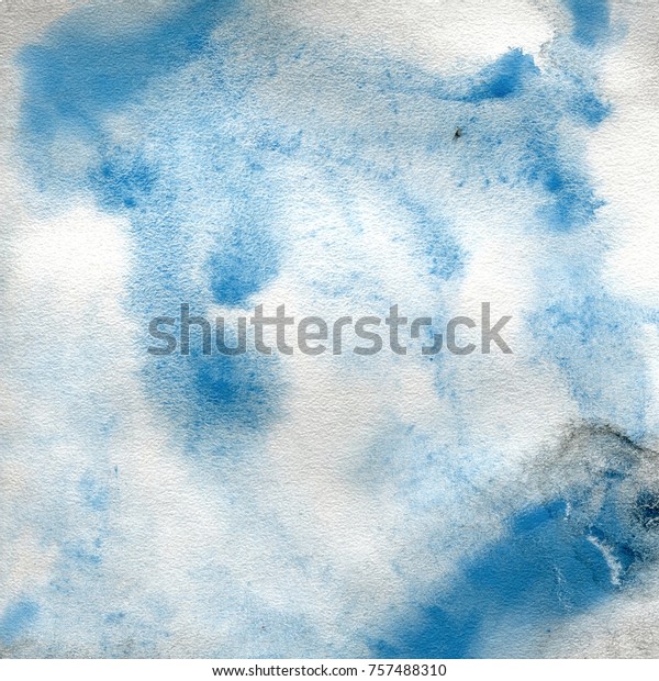 Watercolor Texture Transparent Light Blue Color Stock Illustration
