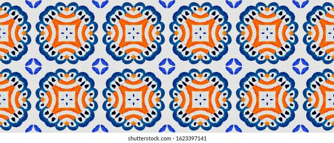 Watercolor Tile Pattern. White Morocco. Multicolor Italian Tile. Distressed Floral Prints. Multicolored Ethnic Template. Vivid Islamic Geometry. Ethnic Geometry.