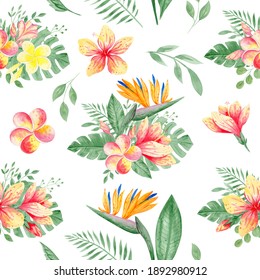 Watercolor Tropical Flowers Images, Stock Photos & Vectors | Shutterstock