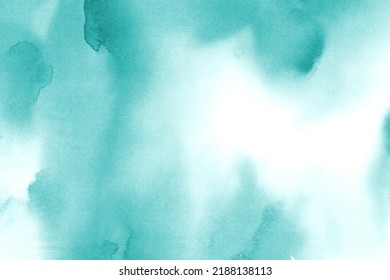 Watercolor Turquoise Abstract Background Texture