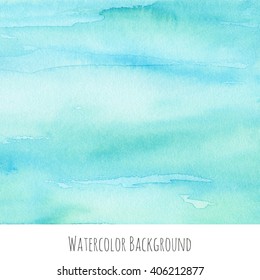 Watercolor turquoise background