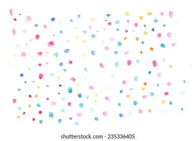 Watercolor vector seamless pattern, paints splash.  Round shapes pattern. Geometric painted ornament.  - Powered by Shutterstock