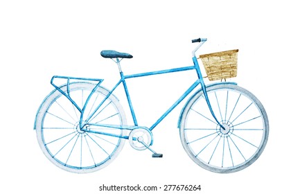Watercolor Vintage Bicycle
