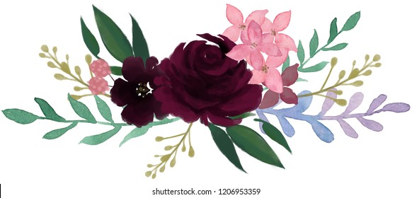 4,255 Burgundy boho flower Images, Stock Photos & Vectors | Shutterstock