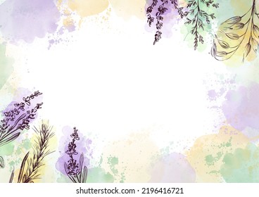 2,654 Lavender Watercolour Frame Images, Stock Photos & Vectors 