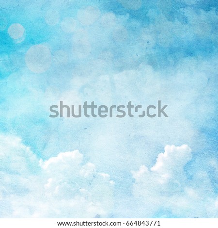 Watercolor vintage sky background