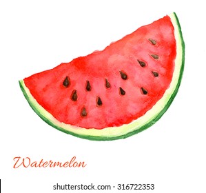 Watercolor Watermelon Isolated