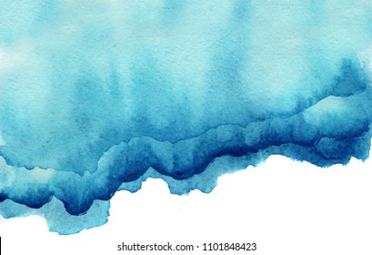 Watercolor Wet Background Blue Watercolor Abstract Stock Illustration ...