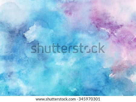 Watercolor Wet Background. Blue .Watercolor abstract background. Hand painted watercolor background. Watercolor wash. Abstract painting. Watercolor wash.