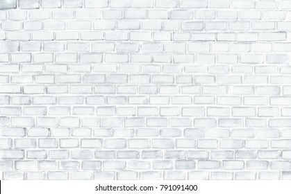 Watercolor white brick wall.