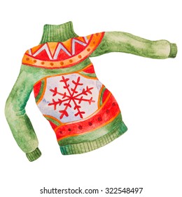 Watercolor Winter Sweater