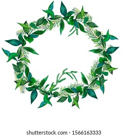 Vector Hand Drawn Watercolor Laurel Wreath Stock Vector (Royalty Free ...