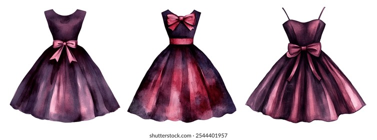 Watercolor women dress. Illustration clipart isolated on white background. - Powered by Shutterstock