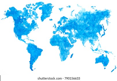 Watercolor Word Map