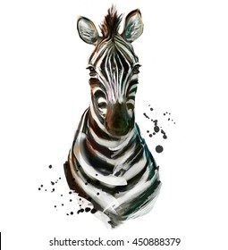 Watercolor Zebra 