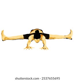 Watercolor-style illustration of a yoga pose series, number 06. - Powered by Shutterstock