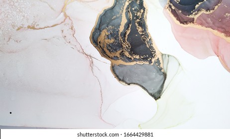 Watercolour Banner. Alcohol Ink Picture. Watercolour Paint. Creative Watercolour Banner. Painted Template. Liquid Swirl. Colorful Space Wallpaper.