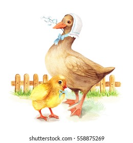 Duck watercolour Images, Stock Photos & Vectors | Shutterstock