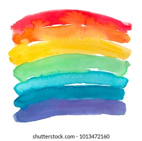 Watercolour Rainbow Bright Colourful Sign Stock Illustration 1013472160 ...