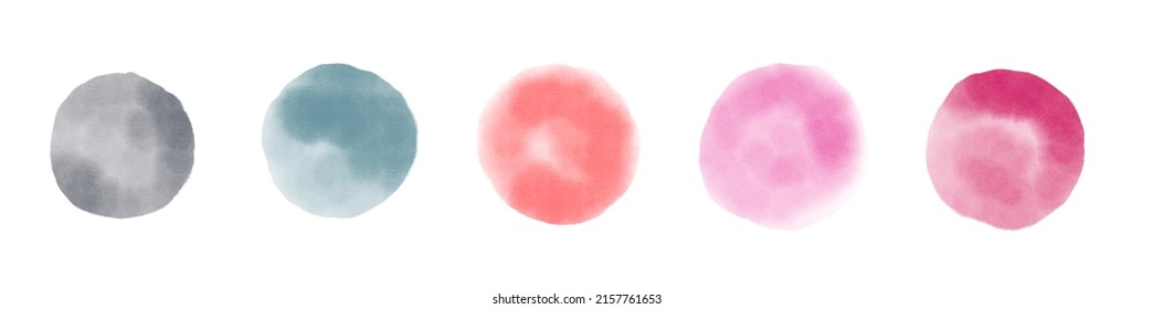 Watercolour Wedding Color Palette. Watercolor Samples. Isolated On White Background