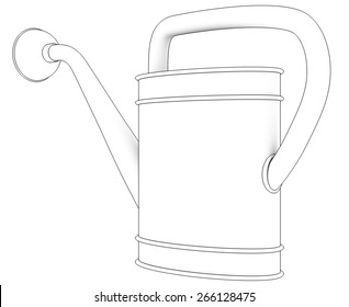 watering can. Isolated on white background. 3d - Shutterstock ID 266128475