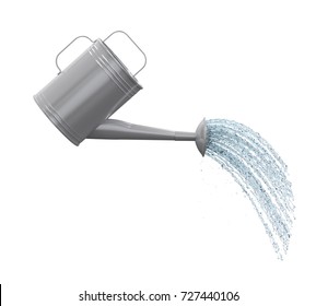 Watering Can Pouring Water Isolated 3d Stock Illustration 727440106 ...