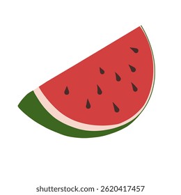 Watermelon slice in vector style