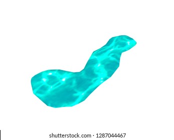 Watery Wet Puddle 3d Rendering Stock Illustration 1287044467 | Shutterstock