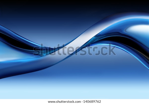 Wave Blue Chrome Background Stock Illustration 140689762