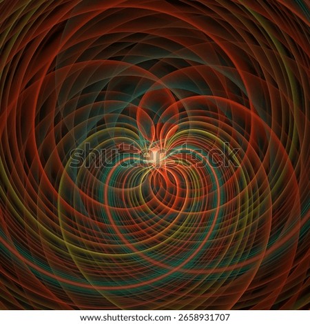 Wave Function series. Composition of swirling, twisting, interacting wave pattern on the subject of popular science, education and research.