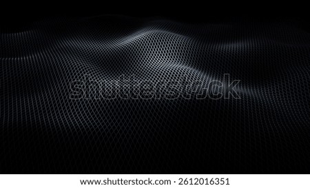 Wave grid lines pattern illustration background.
